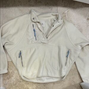 WORN ONCE!! Thread & Supply Cream Teddy Jacket Pullover